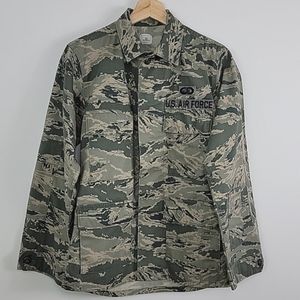 US Air Force Man's Utility Military Fatigues Camouflage Pattern Coat 32S